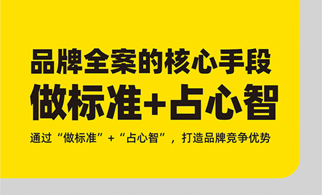 品牌全案策划——“做标准”与“占心智”